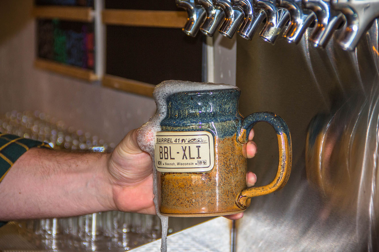 Beer in a Stoneware Beer Mug